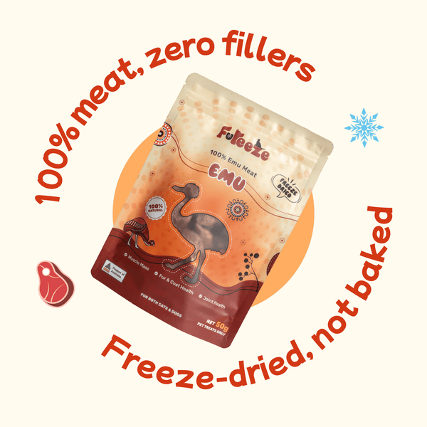 Fureeze Australia Freeze Dried Emu | Cats & Dogs Treat 50g