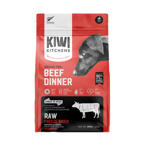 Kiwi Kitchens Raw Freeze Dried Dog Food - Beef