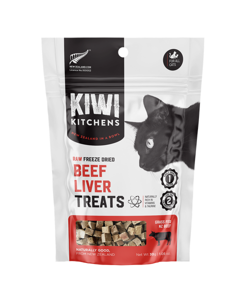 Kiwi Kitchens Raw Freeze Dried Cat Treats - Beef Liver