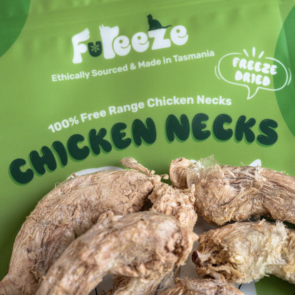 Fureeze Australia Freeze Dried Free Range Chicken Necks | Cats & Dogs Treat 50g