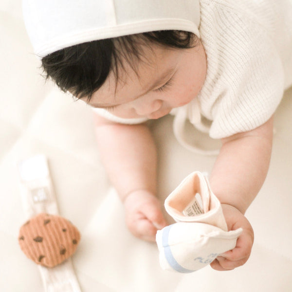 MILK + COOKIE //  wrist/ankle rattles set by Little Lamb Kind