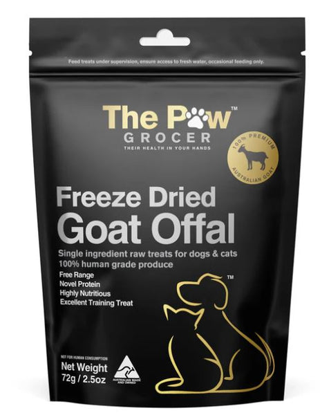 The Paw Grocer Freeze Dried Goat Offal Cats and Dogs Treat 72g