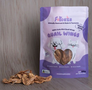 Fureeze Australia Freeze Dried Quail Wings Cats & Dogs Treat 50g