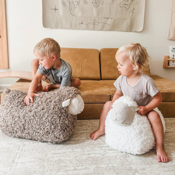 BAA BAA SHEEP POUFF // balancing pouf by Little Lamb Kind