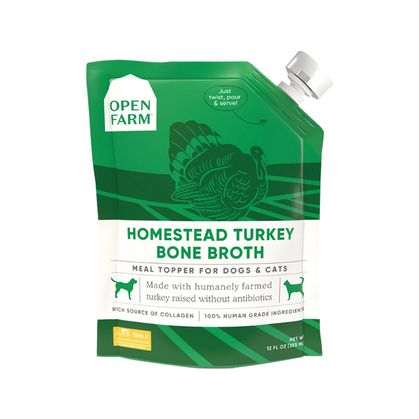 OPEN FARM Homestead Turkey Bone Broth for Dogs