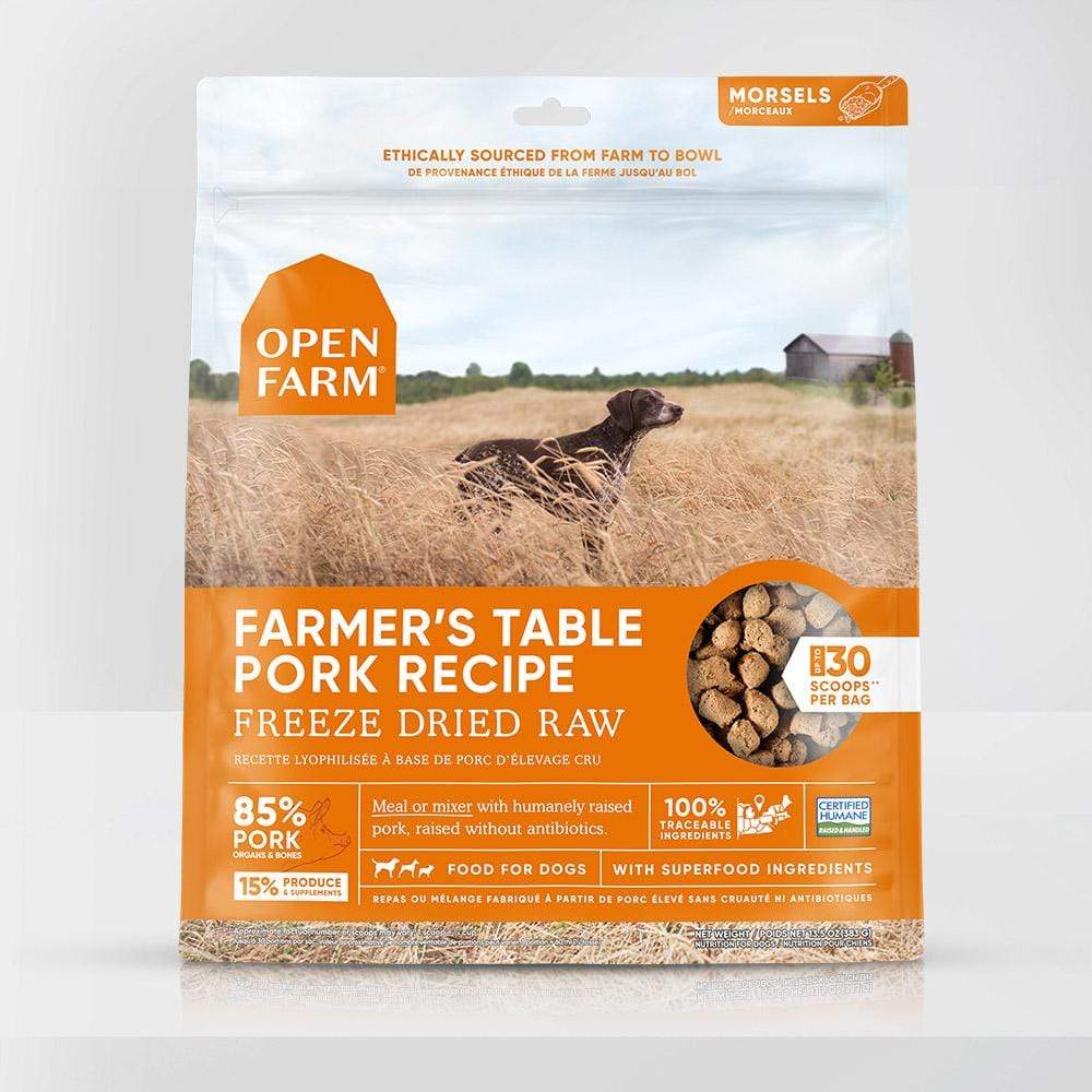 OPEN FARM Farmer’s Table Pork Freeze Dried Raw Dog Food 13.5oz