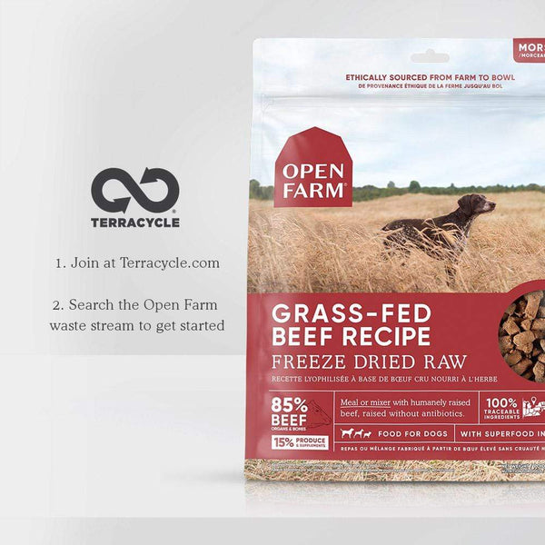 OPEN FARM Grass-Fed Beef Freeze Dried Raw Dog Food 13.5oz